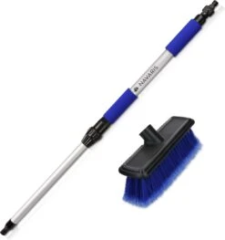 Navaris Telescopische Autowasborstel - Watergevoerde Wasborstel Voor Auto's En Ramen Met Uitschuifbare Lange Handgreep En Zachte Haren - Blauw -Huishoudelijke Winkel 1129x1200 1