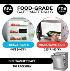 Buxibo - 50 Meal Prep Bakjes - Salade/Lunch Box - Diepvriesbakjes - Vershoudbakjes - Plastic Bakjes Met Deksel - Vershouddoos - Magnetron Vaatwasser Bestendig - 24 Oz/0.7 Liter Inhoud - Herbruikbaar - Kunststof - BPA Vrij - Zwart 14 Buxibo - 50 Meal Prep Bakjes - Salade/Lunch Box - Diepvriesbakjes - Vershoudbakjes - Plastic Bakjes Met Deksel - Vershouddoos - Magnetron Vaatwasser Bestendig - 24 Oz/0.7 Liter Inhoud - Herbruikbaar - Kunststof - BPA Vrij - Zwart -Huishoudelijke Winkel 1184x1200 1