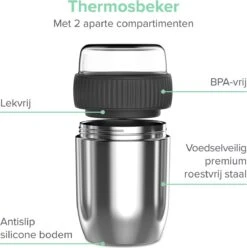 Coninx Thermos Lunchbox - Muesli Beker To Go - Isoleer Lunchpot - Yoghurtbeker To Go - Mueslibeker 840ml (600ml+240ml) - RVS 17 Coninx Thermos Lunchbox - Muesli Beker To Go - Isoleer Lunchpot - Yoghurtbeker To Go - Mueslibeker 840ml (600ml+240ml) - RVS -Huishoudelijke Winkel 1195x1200 4