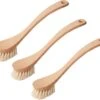 CC Hansen 3 X Afwasborstel Met Gebogen Steel- Beukenhout - Stevige Haren - Licht Bruin - 23 Cm -Huishoudelijke Winkel 1200x1052