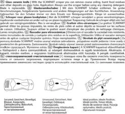 Scanpart Kookplaat Schraper - Schraapijzer - Radeermes - Voor Alle Glazen Kookplaten - Zoals Keramische Inductie En Halogeen Kookplaten - Kunststof - Vervangbaar Mesje - Krasvrij -Huishoudelijke Winkel 1200x1097