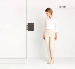 Brabantia NewIcon Wandprullenbak - 3 L - Matt Black -Huishoudelijke Winkel 1200x1111