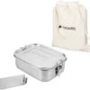 Navaris RVS Broodtrommel Met Verdeler - Meal Prep Bakje - Vershouddoos - Lunchbox - 17 X 13 X 6 Cm - Inhoud 0,8 Liter - Vaatwasbestendig -Huishoudelijke Winkel 1200x1133 1