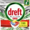 Dreft Platinum Plus All In One Lemon - 190 Stuks (2x95) - Voordeelverpakking - Vaatwastabletten -Huishoudelijke Winkel 1200x1144