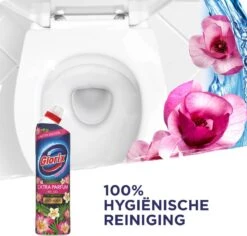 Glorix WC Powergel Toiletreiniger Pink Flower - 6 X 750 Ml - Voordeelverpakking -Huishoudelijke Winkel 1200x1147 1