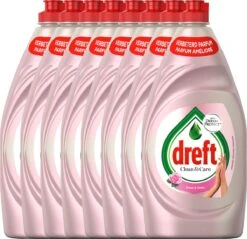 Nieuwe uitgaven 17 Dreft Clean & Care Rose & Satin Afwasmiddel - 8x780ml - Voordeelverpakking