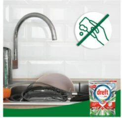 Dreft Platinum Plus All In One - Vaatwastabletten - Citroen - Voordeelverpakking 5 X 16 Stuks -Huishoudelijke Winkel 1200x1168