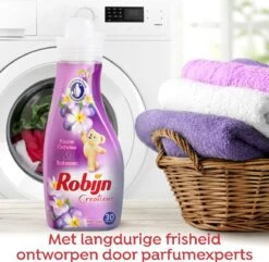 Robijn Creations Paarse Orchidee & Bosbessen Wasverzachter - 8 X 30 Wasbeurten - Voordeelverpakking -Huishoudelijke Winkel 1200x1169 1