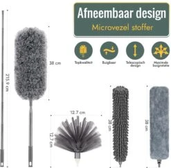Livv Goods Telescopische Plumeau Set Met Telescoopsteel - 5 In 1 - Tot 250 Cm Uitschuifbaar - Duster - Stoffer -Huishoudelijke Winkel 1200x1174 3