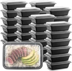 Buxibo - 50 Meal Prep Bakjes - Salade/Lunch Box - Diepvriesbakjes - Vershoudbakjes - Plastic Bakjes Met Deksel - Vershouddoos - Magnetron Vaatwasser Bestendig - 24 Oz/0.7 Liter Inhoud - Herbruikbaar - Kunststof - BPA Vrij - Zwart 16 Buxibo - 50 Meal Prep Bakjes - Salade/Lunch Box - Diepvriesbakjes - Vershoudbakjes - Plastic Bakjes Met Deksel - Vershouddoos - Magnetron Vaatwasser Bestendig - 24 Oz/0.7 Liter Inhoud - Herbruikbaar - Kunststof - BPA Vrij - Zwart -Huishoudelijke Winkel 1200x1192 3