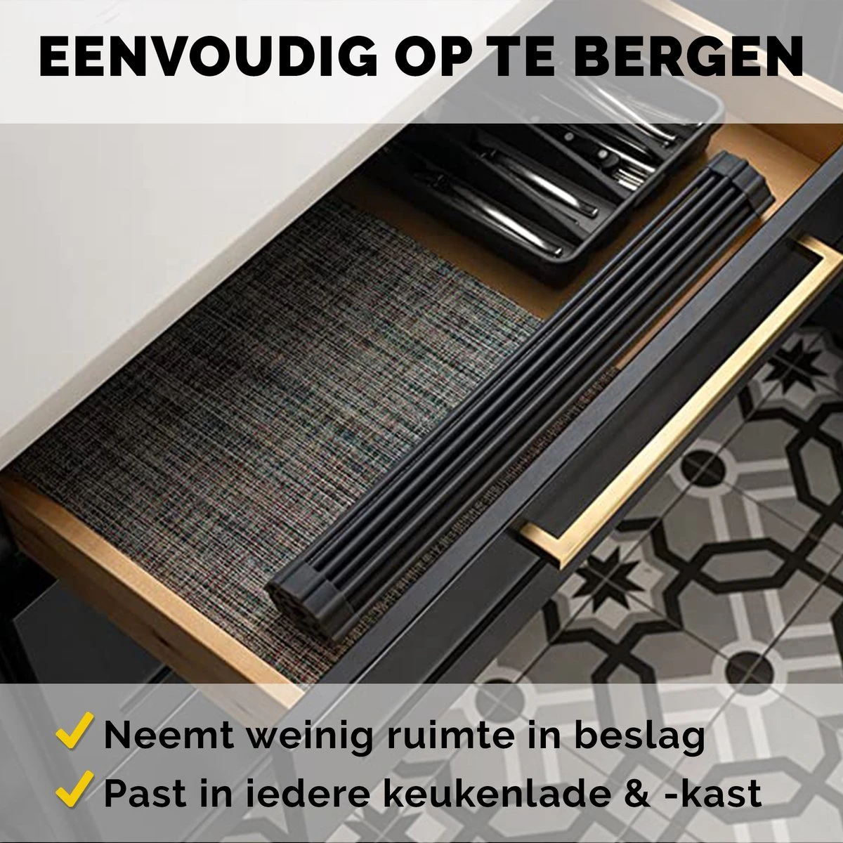 Kitch&Life Afdruiprek Oprolbaar - Mat Zwart - Pannenonderzetter - Afdruipmat - Keukenrek 3-in-1 10 Kitch&Life Afdruiprek Oprolbaar - Mat Zwart - Pannenonderzetter - Afdruipmat - Keukenrek 3-in-1 - Afbeelding 8