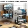 Doogo® Afdruiprek Met Lekbak 2 Laags – Inklapbaar - Muur Hangen Mogelijke - Afwasrek – Met 2 Lekbakken – Extra Accessories Voor Servies En Snijplanken - RVS 2 Doogo® Afdruiprek Met Lekbak 2 Laags – Inklapbaar - Muur Hangen Mogelijke - Afwasrek – Met 2 Lekbakken – Extra Accessories Voor Servies En Snijplanken - RVS -Huishoudelijke Winkel 1200x1200 186