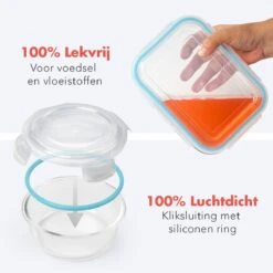 KitchenBrothers Meal Prep Bakjes - Set - Luchtdicht - BPA Vrij - Glas - 9 Stuks -Huishoudelijke Winkel 1200x1200 358