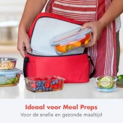 KitchenBrothers Meal Prep Bakjes - Set - Luchtdicht - BPA Vrij - Glas - 9 Stuks -Huishoudelijke Winkel 1200x1200 360