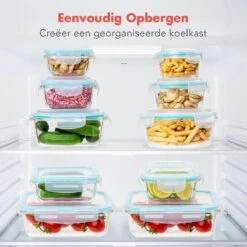 KitchenBrothers Meal Prep Bakjes - Set - Luchtdicht - BPA Vrij - Glas - 9 Stuks -Huishoudelijke Winkel 1200x1200 364