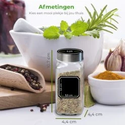 Soothe 48 Glazen Kruidenpotjes Set Met 2 Soorten Strooideksels – Kruidenstrooier – Compleet Pakket Incl Kruidenpotjes Stickers, Krijtstift En Accessoires 21 Soothe 48 Glazen Kruidenpotjes Set Met 2 Soorten Strooideksels – Kruidenstrooier – Compleet Pakket Incl Kruidenpotjes Stickers, Krijtstift En Accessoires -Huishoudelijke Winkel 1200x1200 385