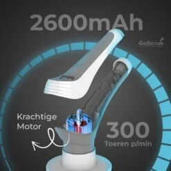 GoScrub® Elektrische Schoonmaakborstel – Elektrische Schrobber - Schrobborstel – Voor Badkamer Of Keuken – Schrobber Met Steel – Luiwagen – Polijstmachine - Poetsmachine Met 10 Opzetstukken -Huishoudelijke Winkel 1200x1200 413
