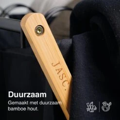 JASC Wasmand 3 Vakken - Wassorteerder - Wasmanden - Zwart - Bamboe - 128 Liter -Huishoudelijke Winkel 1200x1200 428