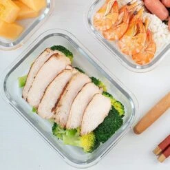 VMCA Glazen Vershoudbakjes Voor Vriezer Oven En Magnetron - 10 Bakjes - Grijs -Huishoudelijke Winkel 1200x1200 449