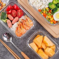 VMCA Glazen Vershoudbakjes Voor Vriezer Oven En Magnetron - 10 Bakjes - Grijs -Huishoudelijke Winkel 1200x1200 452