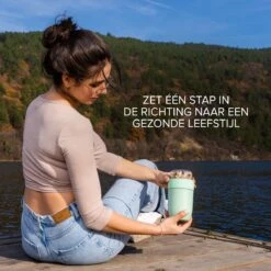 Coninx Yoghurtbeker To Go - Muesli Beker To Go - Lunchbeker - Mueslibeker 640ml (450ml+190ml) - Groen -Huishoudelijke Winkel 1200x1200 467