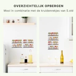 36 Glazen Kruidenpotjes Vierkant Met Deksel - Kruidenstrooier - Complete Set Met Strooideksels, Voorbedrukte Stickers En Trechter - Inhoud 120 Ml - 10,5 X 4,3 Cm -Huishoudelijke Winkel 1200x1200 504