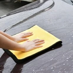 Merkloos Microvezel Droogdoek-Auto Droogdoek-Auto Droogdoek Microvezeldoek-auto Poetsen-poetsdoek- Reinigingsdoekjes- Duurzaam – 30x30 Cm - Geel/grijs -Huishoudelijke Winkel 1200x1200 561