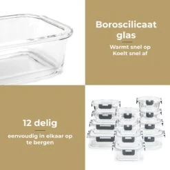 Vershoudbakjes - Meal Prep Bakjes - Diepvriesbakjes - Vershouddoos - Vershoudbakjes Set - Glas - 12 Stuks - BPA Vrij - Stosh 15 Vershoudbakjes - Meal Prep Bakjes - Diepvriesbakjes - Vershouddoos - Vershoudbakjes Set - Glas - 12 Stuks - BPA Vrij - Stosh -Huishoudelijke Winkel 1200x1200 568