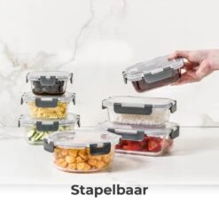 Vershoudbakjes - Meal Prep Bakjes - Diepvriesbakjes - Vershouddoos - Vershoudbakjes Set - Glas - 12 Stuks - BPA Vrij - Stosh 17 Vershoudbakjes - Meal Prep Bakjes - Diepvriesbakjes - Vershouddoos - Vershoudbakjes Set - Glas - 12 Stuks - BPA Vrij - Stosh -Huishoudelijke Winkel 1200x1200 570