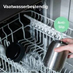 Coninx Thermos Lunchbox - Muesli Beker To Go - Isoleer Lunchpot - Yoghurtbeker To Go - Mueslibeker 840ml (600ml+240ml) - RVS / Zwart -Huishoudelijke Winkel 1200x1200 589