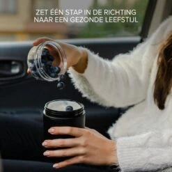 Coninx Yoghurtbeker To Go - Muesli Beker To Go - Lunchbeker - Mueslibeker 640ml (450ml+190ml) - Zwart -Huishoudelijke Winkel 1200x1200 595