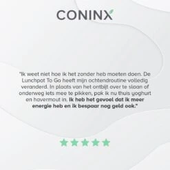 Coninx Yoghurtbeker To Go - Muesli Beker To Go - Lunchbeker - Mueslibeker 640ml (450ml+190ml) - Zwart -Huishoudelijke Winkel 1200x1200 599