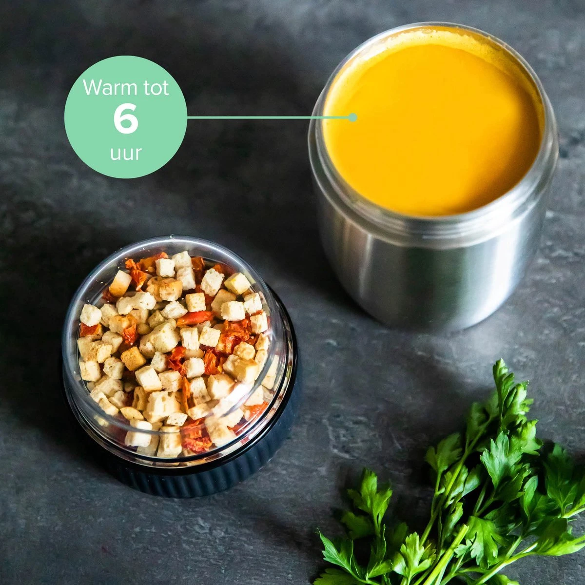 Coninx Thermos Lunchbox - Muesli Beker To Go - Isoleer Lunchpot - Yoghurtbeker To Go - Mueslibeker 840ml (600ml+240ml) - RVS 7 Coninx Thermos Lunchbox - Muesli Beker To Go - Isoleer Lunchpot - Yoghurtbeker To Go - Mueslibeker 840ml (600ml+240ml) - RVS - Afbeelding 5