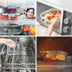 KitchenBrothers Meal Prep Bakjes - Set - Luchtdicht - BPA Vrij - 1L - Glas - 5 Stuks -Huishoudelijke Winkel 1200x1200 629