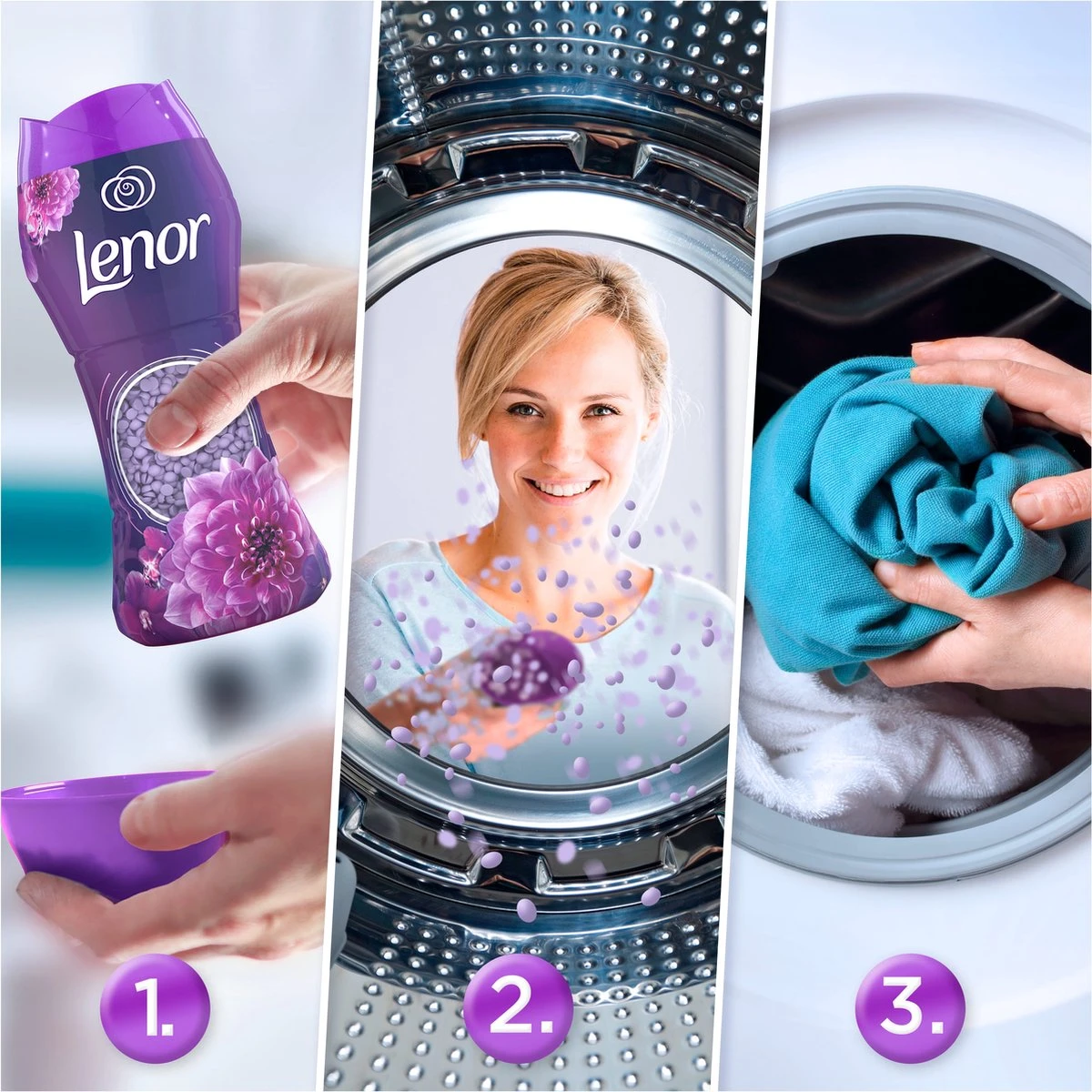 Lenor Amethist En Bloemen - In-Wash Geurbooster - Voordeelverpakking 6 X 16 Wasbeurten 6 Lenor Amethist En Bloemen - In-Wash Geurbooster - Voordeelverpakking 6 X 16 Wasbeurten - Afbeelding 4