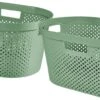 Curver Infinity Recycled Dots Wasmand - 40L - 2 Stuks - Groen 2 Curver Infinity Recycled Dots Wasmand - 40L - 2 Stuks - Groen -Huishoudelijke Winkel 1200x524
