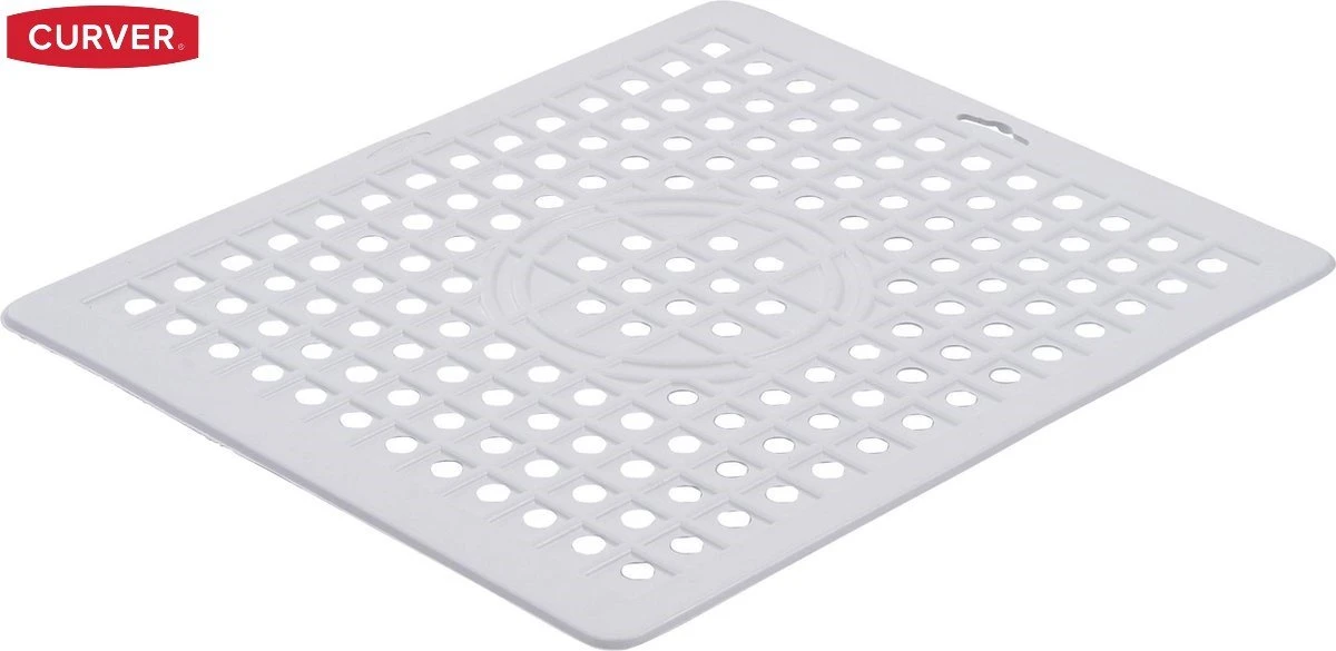 Curver Gootsteenmat Rechthoekig - 26x32x1 Cm - Wit 3 Curver Gootsteenmat Rechthoekig - 26x32x1 Cm - Wit