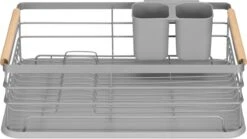 Navaris Afdruiprek Met Uitneembare Bestekhouder - Afwasrek Met Losse Lekbak - Vaatwasrek Met Plateau - Voor Bestek, Borden, Schalen En Pannen -Huishoudelijke Winkel 1200x673