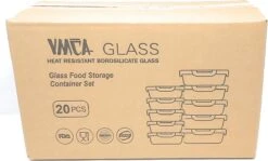 VMCA Glazen Vershoudbakjes Voor Vriezer Oven En Magnetron - 10 Bakjes - Grijs -Huishoudelijke Winkel 1200x726