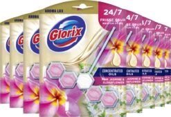 Glorix Aroma Lux Pink Jasmine & Elderflower Toiletblokken - 9 Stuks - Voordeelverpakking -Huishoudelijke Winkel 1200x827