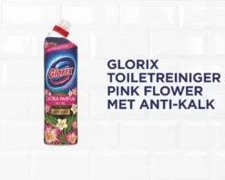 Glorix WC Powergel Toiletreiniger Pink Flower - 6 X 750 Ml - Voordeelverpakking -Huishoudelijke Winkel 1200x961