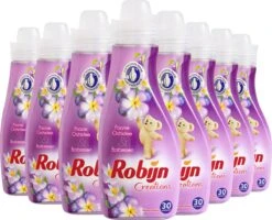 Robijn Creations Paarse Orchidee & Bosbessen Wasverzachter - 8 X 30 Wasbeurten - Voordeelverpakking -Huishoudelijke Winkel 1200x970