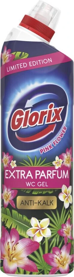 Glorix WC Powergel Toiletreiniger Pink Flower - 6 X 750 Ml - Voordeelverpakking -Huishoudelijke Winkel 320x1200 1