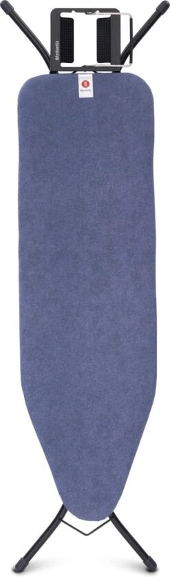 Brabantia Strijkplank B - Met Strijkijzerhouder - 124x38 Cm - Denim Blue