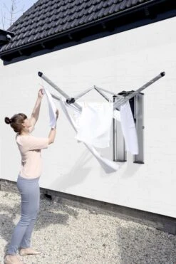 Brabantia WallFix Wanddroger - Met Opberg-/Beschermbox - 24 M - Metallic Grey -Huishoudelijke Winkel 799x1200 5