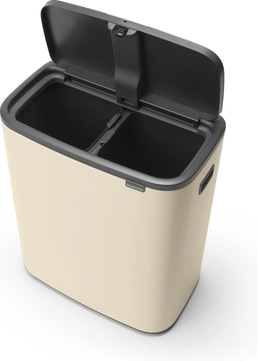 Brabantia Bo Touch Bin Prullenbak - 2 X 30 L - Soft Beige 5 Brabantia Bo Touch Bin Prullenbak - 2 X 30 L - Soft Beige - Afbeelding 3