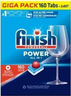 Finish Power All In One Regular Vaatwastabletten - 160 Stuks -Huishoudelijke Winkel 890x1200