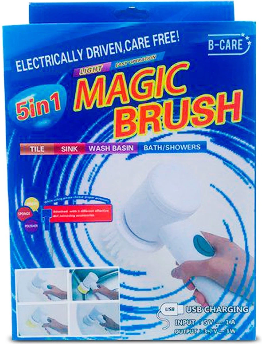 B-care Magic Brush - Elektrische Multifunctionele Schoonmaakborstel - 7 Opzetstukken - Wasborstel - Poetsmachine - Schrobborstel - Handborstel - Werkborstel - Schrobber - Boorborstel - Reinigingsborstel 7 B-care Magic Brush - Elektrische Multifunctionele Schoonmaakborstel - 7 Opzetstukken - Wasborstel - Poetsmachine - Schrobborstel - Handborstel - Werkborstel - Schrobber - Boorborstel - Reinigingsborstel - Afbeelding 5