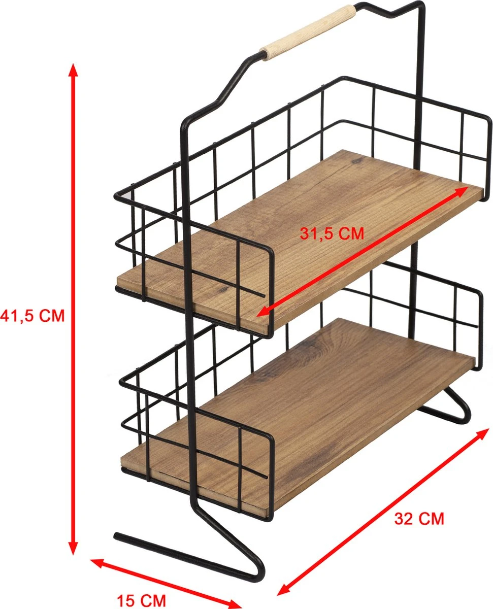 Metalen Keuken Etagere 2 Laags Van Naturn Living | Keuken Opbergrek | Kruidenpotjes Rek | Kruiden Organizer | Keuken Rek Specerijen | Mat Zwart 9 Metalen Keuken Etagere 2 Laags Van Naturn Living | Keuken Opbergrek | Kruidenpotjes Rek | Kruiden Organizer | Keuken Rek Specerijen | Mat Zwart - Afbeelding 7