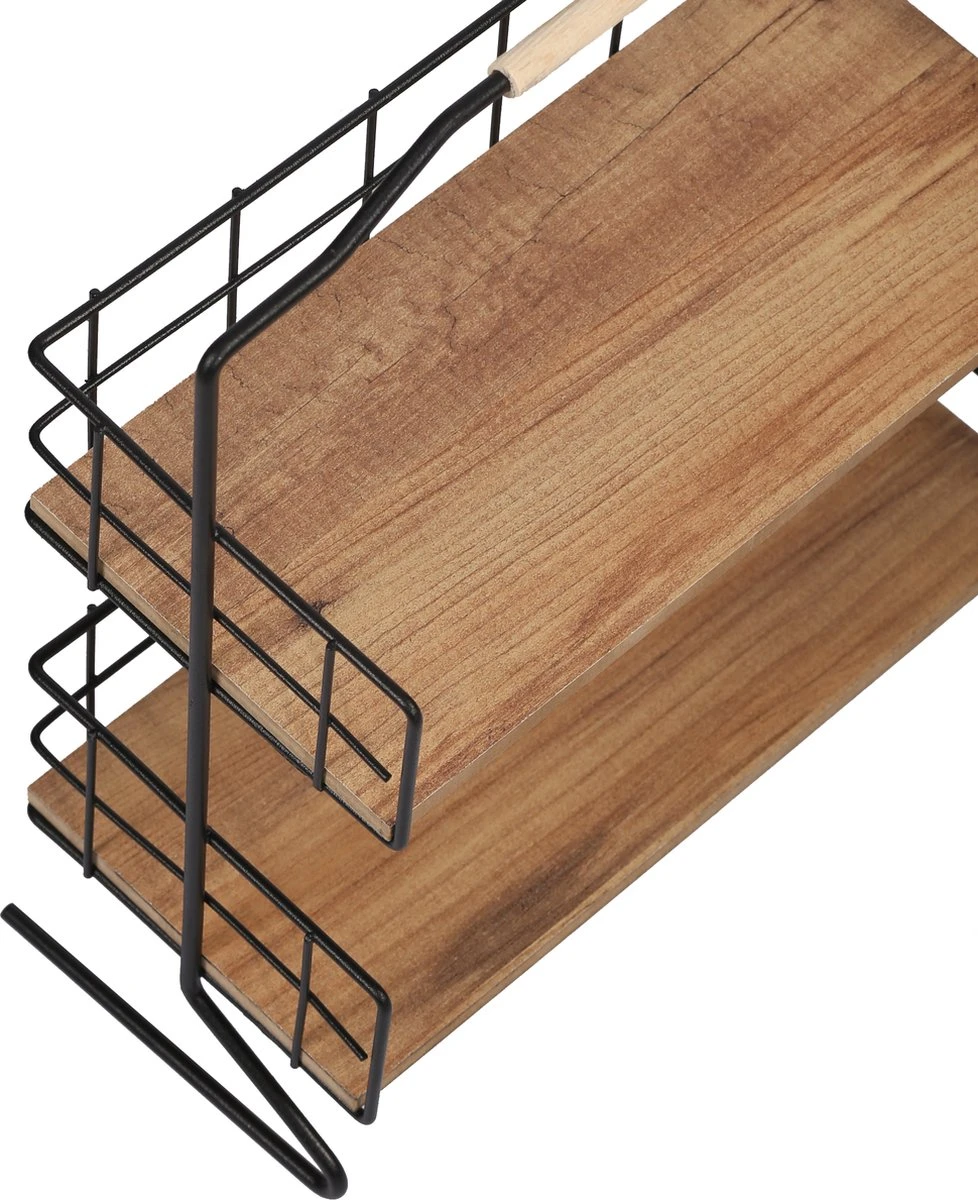 Metalen Keuken Etagere 2 Laags Van Naturn Living | Keuken Opbergrek | Kruidenpotjes Rek | Kruiden Organizer | Keuken Rek Specerijen | Mat Zwart 7 Metalen Keuken Etagere 2 Laags Van Naturn Living | Keuken Opbergrek | Kruidenpotjes Rek | Kruiden Organizer | Keuken Rek Specerijen | Mat Zwart - Afbeelding 5